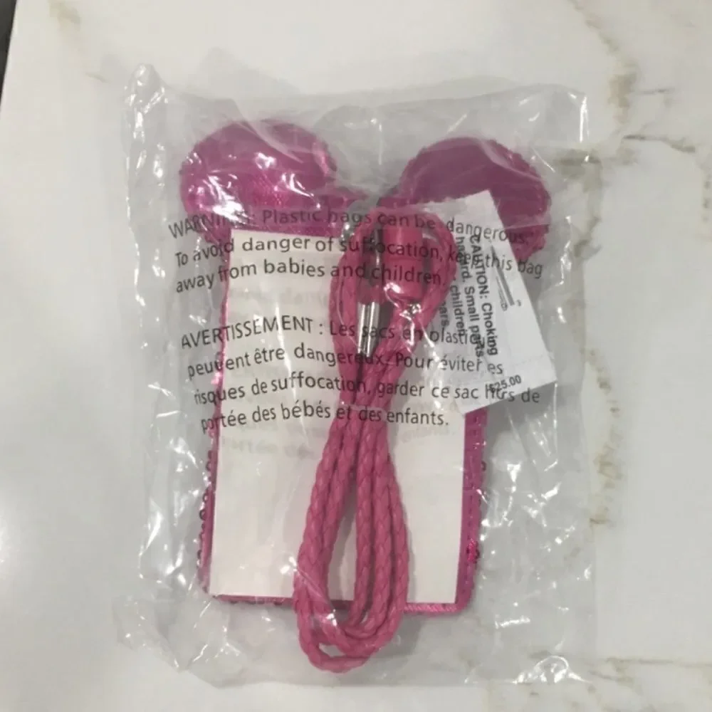 Loungefly Disney Parks Imagination Pink Minnie Mouse ID Holder Lanyard NWT